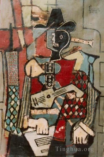 Pablo Picasso's Contemporary Various Paintings - Arlequin1917