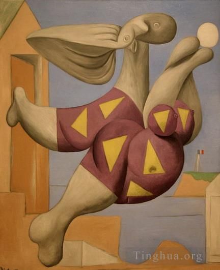 Pablo Picasso's Contemporary Various Paintings - Baigneur avec un ballon de plage 1932