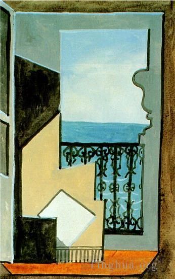 Pablo Picasso's Contemporary Various Paintings - Balcon avec vue sur mer 1919