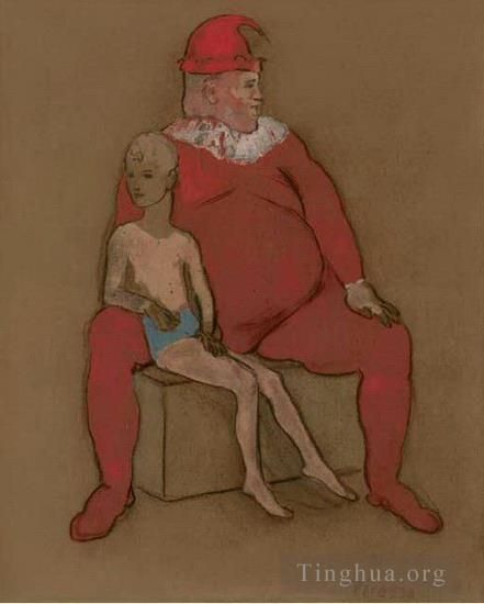 Pablo Picasso's Contemporary Various Paintings - Bouffon et jeune acrobate 1905