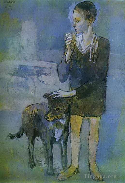 Pablo Picasso's Contemporary Various Paintings - Boy with a Dog 1905