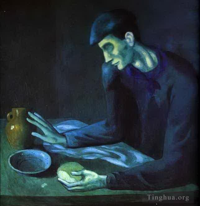 Pablo Picasso's Contemporary Various Paintings - Breakfast of a Blind Man 1903
