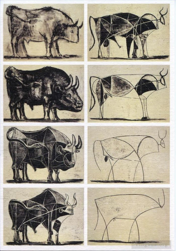 Pablo Picasso's Contemporary Various Paintings - Bull