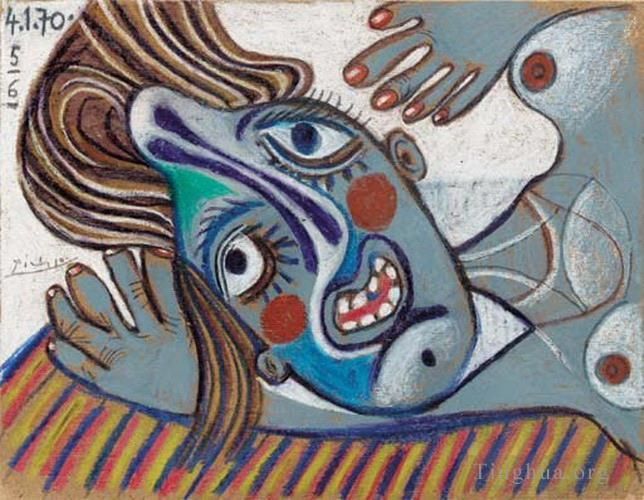 Pablo Picasso's Contemporary Various Paintings - Buste de femme 1970