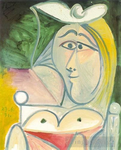 Pablo Picasso's Contemporary Various Paintings - Buste de femme 1971