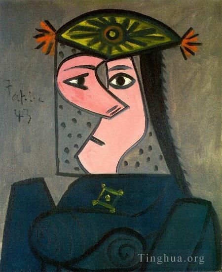 Pablo Picasso's Contemporary Various Paintings - Buste de femme R 1943