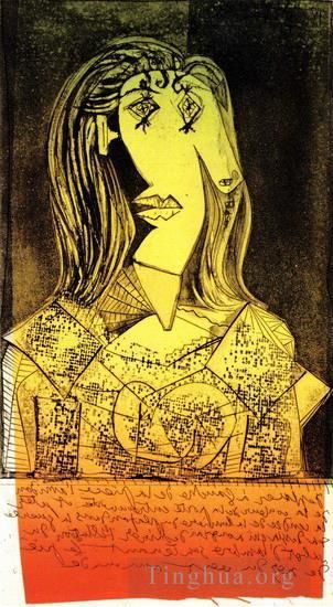Pablo Picasso's Contemporary Various Paintings - Buste de femme a la chaise IX 1938