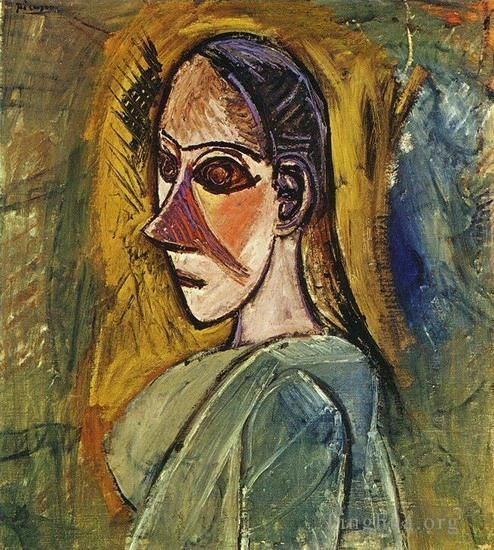 Pablo Picasso's Contemporary Various Paintings - Buste de femme tude pour Les Demoiselles d Avinye 1907