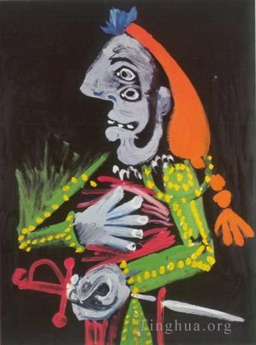 Pablo Picasso's Contemporary Various Paintings - Buste de matador 1970