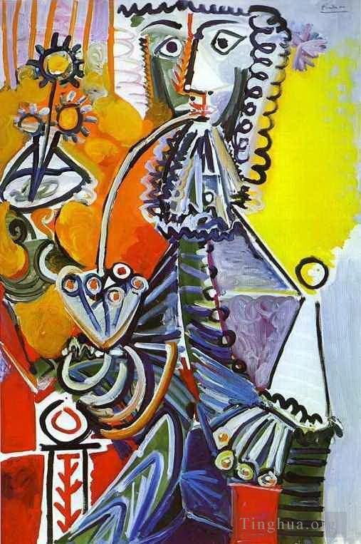 Pablo Picasso's Contemporary Various Paintings - Cavalier with Pipe 1968