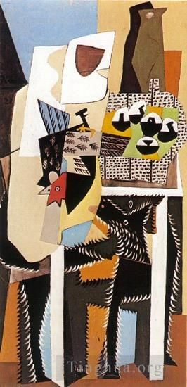 Pablo Picasso's Contemporary Various Paintings - Chien et coq 1921