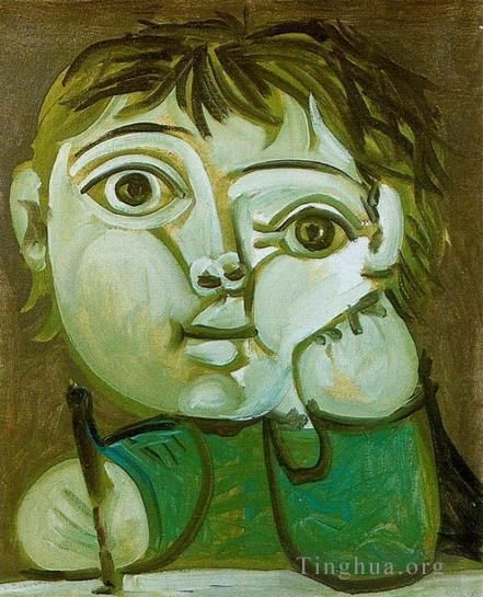 Pablo Picasso's Contemporary Various Paintings - Claude ecrivant 1951