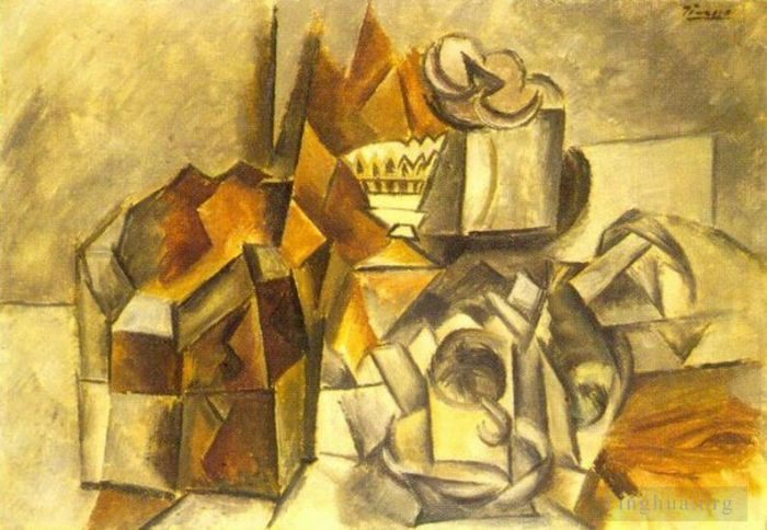 Pablo Picasso's Contemporary Various Paintings - Coffret compotier tasse 1909