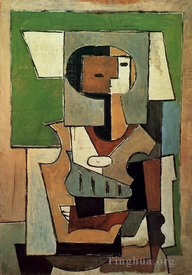 Pablo Picasso's Contemporary Various Paintings - Composition avec personnage Femme aux bras croises 1920