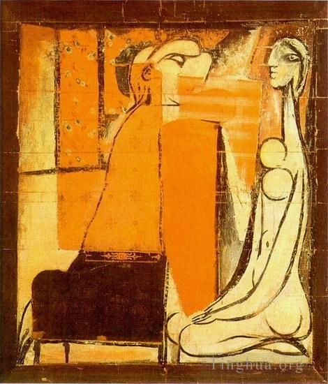 Pablo Picasso's Contemporary Various Paintings - Confidences Deux femmes carton pour une tapisserie 1934