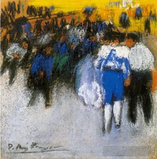 Pablo Picasso's Contemporary Various Paintings - Courses de taureaux 2 1901
