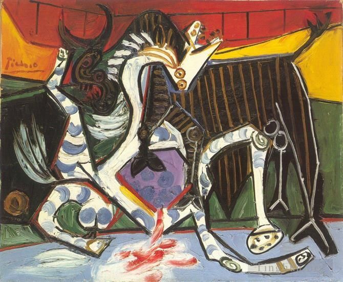 Pablo Picasso's Contemporary Various Paintings - Courses de taureaux Corrida 1923