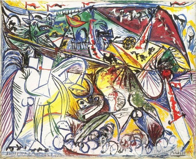 Pablo Picasso's Contemporary Various Paintings - Courses de taureaux Corrida 1934_1