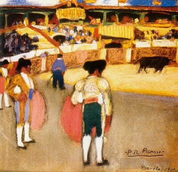 Pablo Picasso's Contemporary Various Paintings - Courses de taureaux Corrida 2 1900