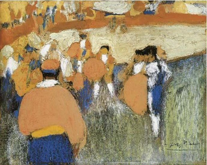 Pablo Picasso's Contemporary Various Paintings - Dans l arene 1900