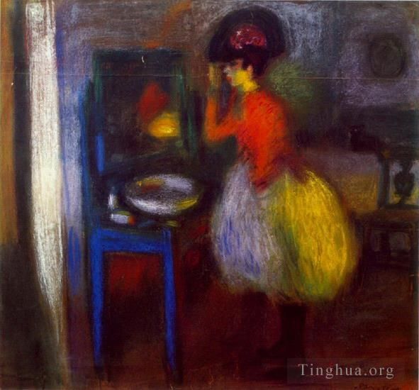 Pablo Picasso's Contemporary Various Paintings - Dans la piece La loge 1900