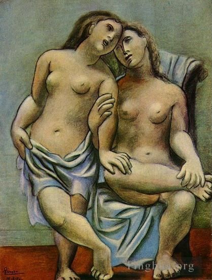 Pablo Picasso's Contemporary Various Paintings - Deux femmes nues 1 1906