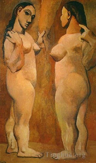Pablo Picasso's Contemporary Various Paintings - Deux femmes nues 1906