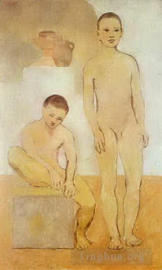 Pablo Picasso's Contemporary Various Paintings - Deux jeunes 1905
