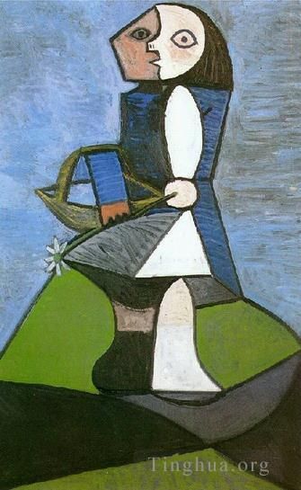 Pablo Picasso's Contemporary Various Paintings - Enfant a la fleur 1945