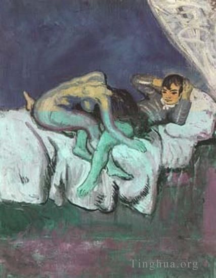 Pablo Picasso's Contemporary Various Paintings - Erotic scene blcene erotique 1903