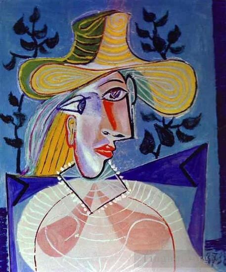 Pablo Picasso's Contemporary Various Paintings - Femme a la collerette 1926