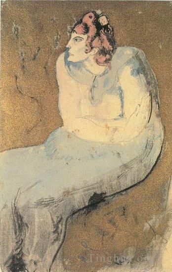 Pablo Picasso's Contemporary Various Paintings - Femme assise 1901