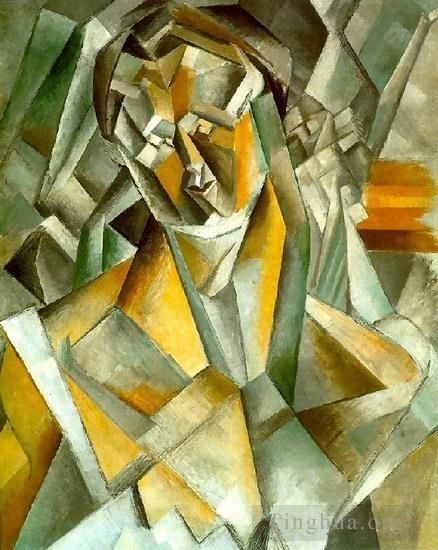 Pablo Picasso's Contemporary Various Paintings - Femme assise 1909