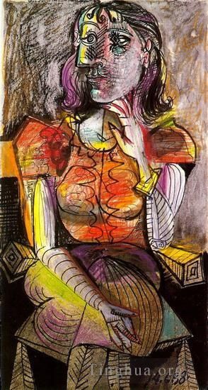 Pablo Picasso's Contemporary Various Paintings - Femme assise 1938 2