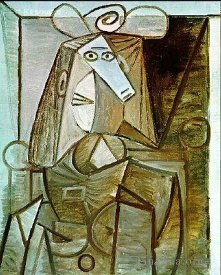 Pablo Picasso's Contemporary Various Paintings - Femme assise 1938 3