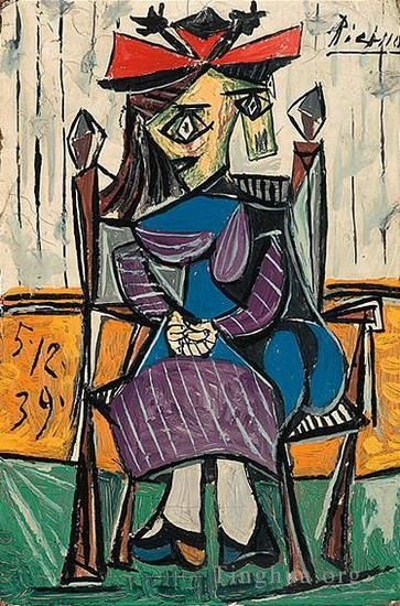Pablo Picasso's Contemporary Various Paintings - Femme assise 2 1962