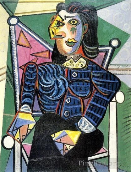 Pablo Picasso's Contemporary Various Paintings - Femme assise dans un fauteuil 1918