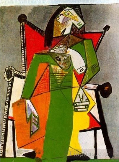 Pablo Picasso's Contemporary Various Paintings - Femme assise dans un fauteuil 1941