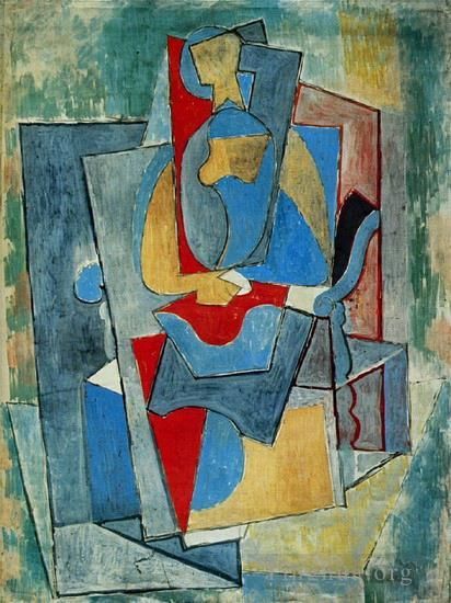Pablo Picasso's Contemporary Various Paintings - Femme assise dans un fauteuil rouge 1932