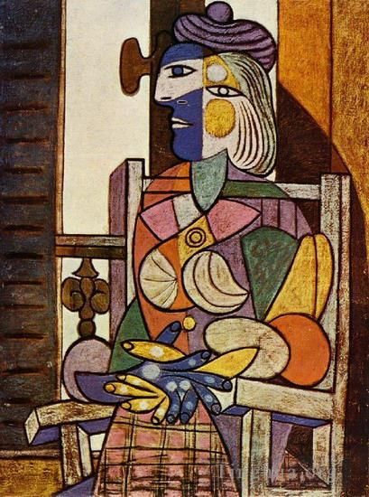 Pablo Picasso's Contemporary Various Paintings - Femme assise devant la fenetre Marie Therese 1937