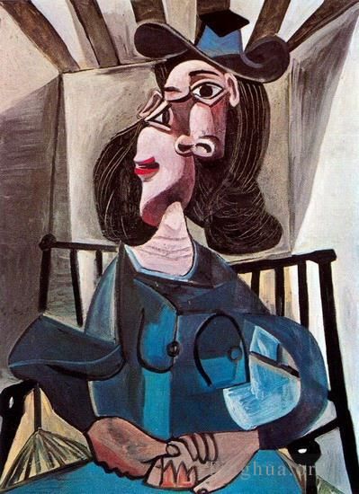 Pablo Picasso's Contemporary Various Paintings - Femme au chapeau assise dans un fauteuil Dora Maar 1941