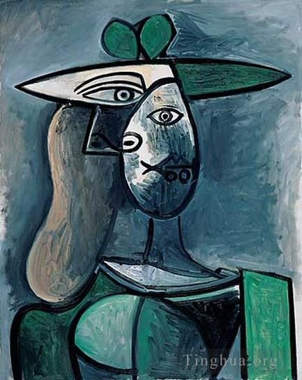 Pablo Picasso's Contemporary Various Paintings - Femme au chapeau1961