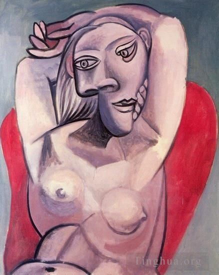 Pablo Picasso's Contemporary Various Paintings - Femme dans un fauteuil rouge 1929