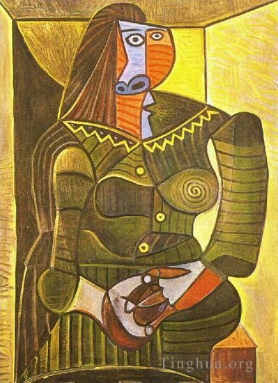 Pablo Picasso's Contemporary Various Paintings - Femme en vert Dora Maar 1943