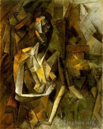 Pablo Picasso's Contemporary Various Paintings - Femme nue assise 1909