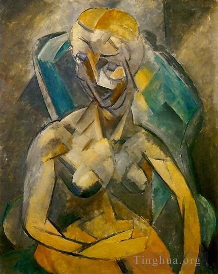 Pablo Picasso's Contemporary Various Paintings - Femme nue assise dans un fauteuil 1913