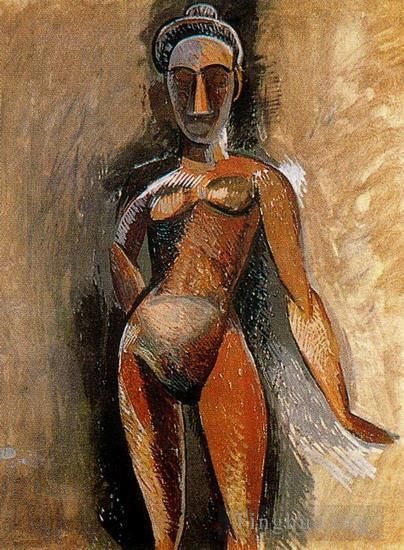 Pablo Picasso's Contemporary Various Paintings - Femme nue debout 1907