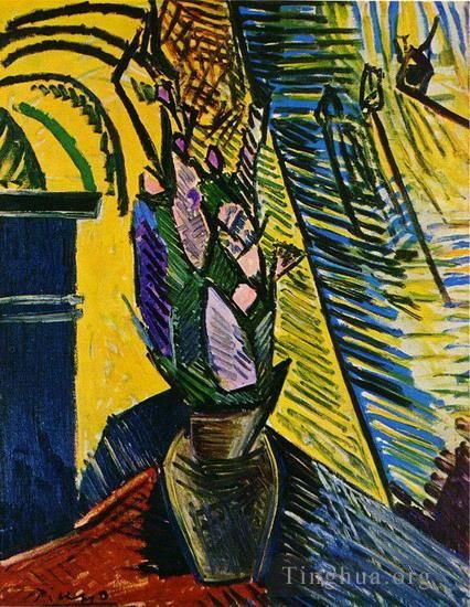 Pablo Picasso's Contemporary Various Paintings - Fleurs sur une table 1907