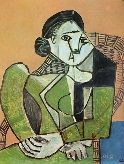 Pablo Picasso's Contemporary Various Paintings - Françoise assise dans un fauteuil 1953