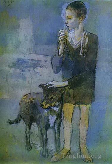Pablo Picasso's Contemporary Various Paintings - Garcon avec un chien 1905